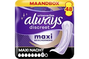 Always Discreet Night 8006540351987 Bindor, Vit, Violet, 48 stycken