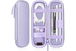FINTIE Estuche Compatible con Apple Pencil (2.ª y 1.ª Generación) - Funda de Material Sintético con Bolsillo de Malla,