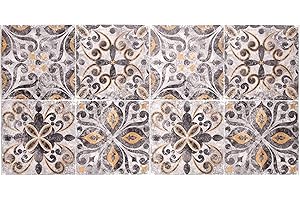 Baroni Home Alfombra Pasillo de Cocina en PVC con Fondo Antideslizante, Alfombra de Cocina Antimanchas y Fácil de Limpiar, Alfombra Pasillo para Pasillo, Tortora 120x60 cm