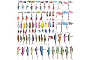 SHADDOCK Fishing Lures Kit Spoon Spinnerbaits Swimbait Crankbaits Minnow Variety Kit Rooster Tail Trout Spinner Salmon Spoons Walleye Assorted Metal Hard Lures Spinners Bait