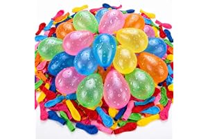AURALIN 200 st flerfärgade vattenballonger i gummi | Liten storlek på ca 4,8 cm innan fyllning för att förbereda sommaraktivi