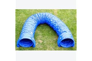 Callieway® Dog Agility Tunnel professionale per cani, dispositivo di agilità (sacchi di sabbia già inclusi) (6 m, blu)