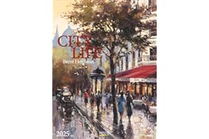 City Life 2025: Großer Kunstkalender. Hochwertiger Wandkalender mit Meisterwerken von Brent Heighton. Kunst Gallery Format: 48 x 64 cm.