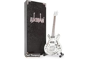 AXMAN Porl Thompson (The Cure) Schecter Corsair - Miniature Guitar Replica - Music Gifts - Handmade Ornamental 1/4 Scale - Includes a Display Box, Name Tag and Miniature Guitar Stand