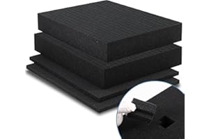 ‎COENGWUI Coengwui Pick and Pluck Schaumstoffeinlagen, Vorgewürfelte Pick-Apart-Blätter Zum Basteln Werkzeugkasten Spielbox, Kamerataschen, Schubladenaufbewahrung (2er Pack 30 x 30 x 5 cm mit 1 cm Bodenpolster)