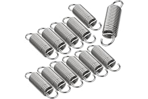 KGGZKG 12 Piezas Muelles de Compresion 50X12X1.5MM Muelle con Doble Gancho Muelles Pequeños de Acero Inoxidable Muelles de Traccion Sofa Muelles Tensores para Toldos Diámetro Exterior 12MM Alambre 1.5MM