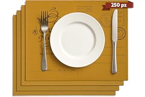 GIORDANO Cart 250 Tovagliette Carta Monouso in Carta Paglia Goffrata in Stile Natalizio - Tovagliette Americane Usa e Getta Resistenti, Igeniche e Made in Italy