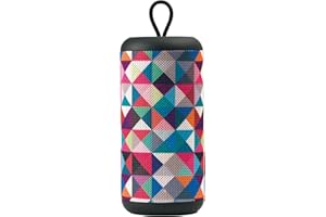 Music Sound | SPEAKER Vertical | Speaker Bluetooth 5.0 Outdoor - 5 Watt di Potenza - PlayTime 4 Ore - Ricarica 1,5 Ore - Entrate micro SD, USB key e Cavo AUX - Fantasia Triangoli
