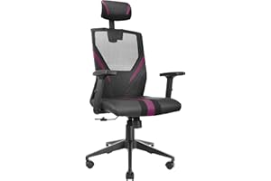 MARS GAMING MARSGAMING MGC-ERGO Fioletowy, Ergonomiczny Gaming Krzesło, Oddychająca Siatka, Regulowane Podparcie Szyjne + Lędźwiowe + Podłokietniki