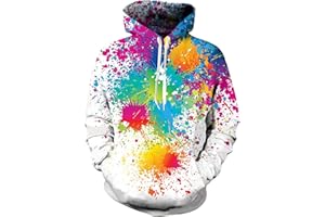 Loveternal Unisexe Sweat Capuche Hommes Femmes 3D Imprimé Pull Cool Léger Crewneck Pullover Hooded Sweathirts S-XXL