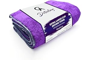 CA DETAILING Microfibre Car Drying Towel Extra Large, 90x60cm 1000GSM, Super Absorbent Microfiber Car Towel, Quick Dry Auto Detailing Cloths, Microfibre Car Drying Cloth