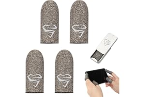 FANXAOLNES 4 Stück Gaming Finger Sleeves, Atmungsaktive und Schweißfeste Gaming-Daumenhülle, Empfindliche Fingerhandschuhe Kompatibel mit den meisten Gaming-Telefonen, Ideal für Männer, Frauen und Kinder