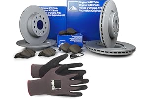 GENERIC Inspektionspaket ATE Bremsen Set inkl. Bremsscheiben und Bremsbeläge für vorne Ø 280 mm und hinten Ø 253 mm enthalten, 100% passend für Ihr Fahrzeug, inkl. Priner Montagehandschuhe, AN147