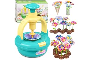 Plunack Kit Creativo Fiori Bambini 4 5 6 7 8 9 10 Anni, Laboratorio Bouquet Fai da Te con Macchina, Giocattolo Educativo Ragazze, Lavoretti Creativi Idea Regalo Natale e Compleanno