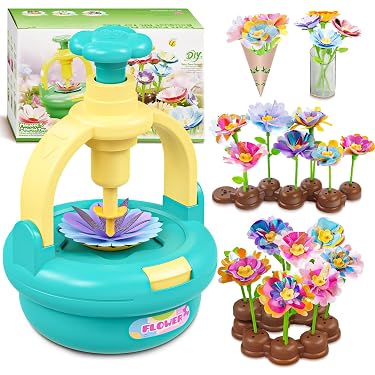 DeAO Kit Fiori Fai Da Te Per Bambine - Pressa E Set Creativo Mazzi - Regalo 3-12 Anni - 3