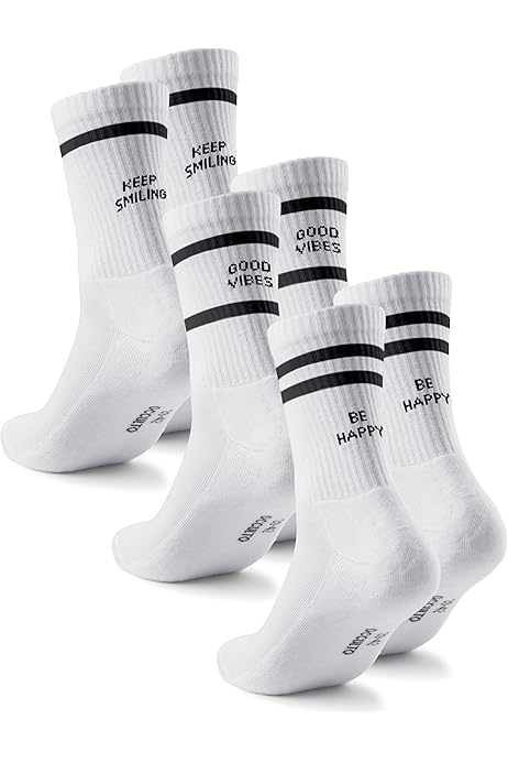 6 Paar Damen Crew Socken Baumwolle - Bequeme Sportsocken Für Alltag & Sport