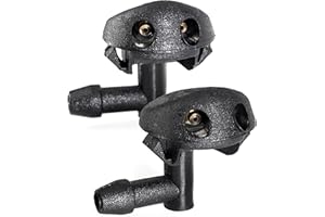 Click&Fit Einstellbare Scheibenwaschanlage Düsen für Opel Corsa Astra 1991-2002, Vectra A B 1988-2002, Omega Combo Calibra - Scheibenwaschdüsen Wassersprüher für 1451182, 2 Stück, Schwarz