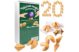 D&D Fun Cookies Biscotti della Fortuna 20 pezzi | Biscotto magico per gli ospiti | Biscotti della fortuna cinesi | Biscotti confezionati singolarmente | Biscotti regalo | Fortune Cookies
