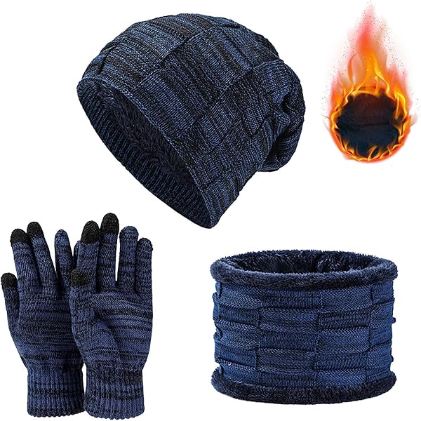 Ours Poupée Dessin Animé Chapeau écharpe Gants Trois Pièces Manche