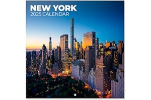 Grupo Erik: Calendario 2025 da Muro New York, 12 mesi, 30x30cm FSC®, Calendario 2025 da parete grande, Calendario ufficio 2025, Calendario Famiglia 2025