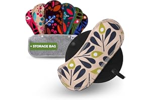 NATISSY Protèges Slip Lavables Réutilisables en Coton Bio pour Pertes Blanches (M, x7); FABRIQUÉS en UE, Lavables à Haute T°, 100% Respirants, Protection Féminine SEULEMENT pour Usage Quotidien (Sans PUL)