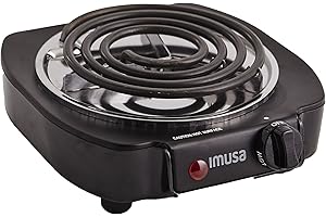 IMUSA USA GAU-80305 1100 W Electric Single Burner, Black by Imusa