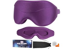 LEGEZON Masque de Nuit Masque Sommeil 3D, Cache Yeux pour Dormir Femme Homme Doux Respirant,Cache Oeil pour Dormir Zéro Pression,2023 Masque nuit sommeil Bandeau Nuit Yeux pour Dormir Voyages Sleep mask