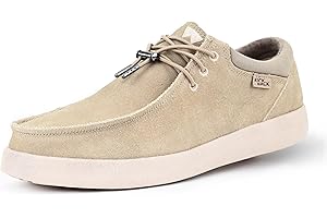 Kickback Haven Suède - Chaussures pour Hommes - Chaussures légères en Daim à Lacets - Mocassins pour Hommes - Chaussures d'été pour Hommes à Enfiler ou à Glisser