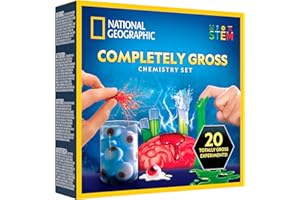 BLUE MARBLE NATIONAL GEOGRAPHIC Gross Chemistry Set - 20 Gross Science Experiments for Kids, Dissect a Brain, Burst Blood Cells, and More, Great STEM Science Kit for Kids
