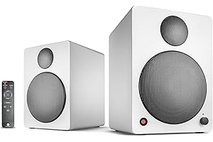 Wavemaster CUBE white - Regallautsprecher-System (50 Watt) mit Bluetooth-Streaming, Digitalanschluss und IR-Fernbedienung, Aktiv-Boxen, Nutzung für TV/Tablet/Smartphone, weiß (66381)