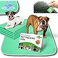 MY TURF Highly Absorbent Washable Puppy Pads 60cm x 90cm (x2), Reusable Puppy Training Pads, Waterproof, Leak Proof, Fast Drying, Anti Slip, Odour Control, Pee Pads, Puppy Mats