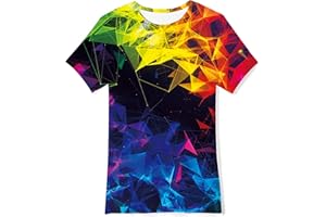 TUONROAD Camisetas Niños Camiseta de Manga Corta para Niña 3D Verano Top T Shirts 6-14 Años