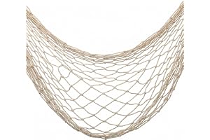 YYHCC 150 cm x 200 cm, fisknät vägghängning, fisknätsdekoration stor, deco mesh, maritim dekoration, dekorativ vägg (beige dekoration)