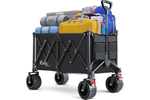 COMLAX FIELD Fällbar strandvagn 200 l 200 kg med breda hjul - Fällbar strandvagn med bromsar