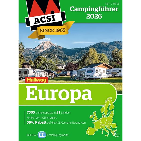ACSI CampingCard & Stellplatzführer 2024: Bestehend aus 2 Bänden inkl. ACSI CampingCard Ermässigungskarte (Hallwag ACSI Campingführer) : ACSI, Hallwag Bücher