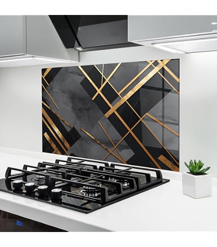 Verre Trempé Splashback 75x110 Cm - Résistant à La Chaleur, Blanc Moderne Pour Cuisine Ou Salle De Bain