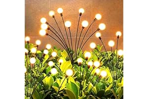 CARASTEK Solarlampen für Außen Garten, 4 Stück 10LED Glühwürmchen Solarleuchten Außen Beleuchtung Glühwürmchen Licht IP65 Wasserdicht Solarleuchten Weihnachtsdeko Für Fußweg Yard Patio Walkway Decor