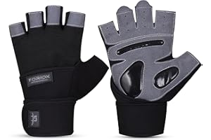 FORIOX INTERNATIONAL Foriox Gym Gloves Weight lifting Gloves for Men Women 50 CM Long Wrist Straps Padded Palm Protection Workout Powerlifting Hanging Exercise Training