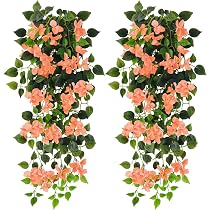 HyeFlora Künstliche Bougainvillea – 2 Stück UV-beständige Hängeblumen Für Draußen, Seidenblumen
