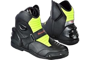 PROFIRST Motorcycle boots mens Motorcycle Short Ankle Protection Boot Shoes Anti Slip Racing Sports - motorbike boots for men