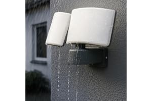 Miratic Projecteur Led Extérieur Double 2x20W - 2x1600lm Blanc Chaud 3000K Eclairage Exterieur Jardin Allée Garage Lampe Exterieure avec Haute Résistance IP65 IK10 (sans détecteur de mouvement)