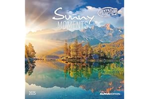 ‎ALPHA EDITION Alpha Edition - Sunny Moments 2025 Broschürenkalender, 30x30cm, Wandkalender mit Platz für Notizen und Termine, Bilder mit sonnigen Momenten, Monatsübersicht und Ferientermine DE/AT/CH