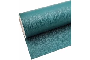 Surriba Selbstklebende Leder, Kunstleder Flicken Selbstklebend Reparaturset für Motorrad Sofa Rückenlehne Stühle DIY-Basteleien Stifteetui 10 * 150cm Smaragdgrün