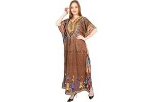 Shah Crafts. Women Tribal Design Style Kaftan Dress Kimono Top Gown Maxi Stylish Night Wear Dress Free Size