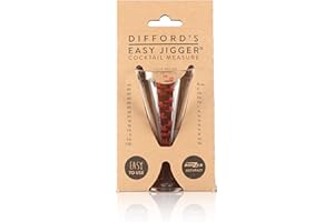 DIFFORD'S Easy Jigger® Spirit Measure by Difford’s Guide and Bonzer | Cocktail Jigger Spirit Measures (25ml, 50ml, 60ml) for Unbeatable Accuracy| Single or Double Shot Alcohol Measure