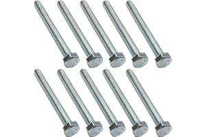 AERZETIX - C47292 - Lot de 10 pièce - Boulons M5x50 - à tête Hexagonale - Ø5x50mm - DIN 933 - Classe 8.8 - en Acier Zingué - Bricolage - Outillage d'assemblage/Quincaillerie