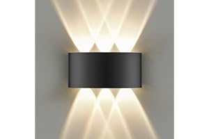 ‎GOOSKI GOOSKI LED Wandleuchte IP65 für Innen und Außen, 6W Wandlampe Up und Down mit 6 Lichtquellen, 3000K Warmweiß Außenwandleuchte, Aluminium LED Lampe für Wohnzimmer Schlafzimmer Treppenhaus Flur Balkon