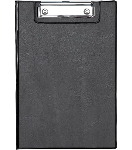 Alassio Bormio Porte-Documents A5 En Cuir Synthétique Noir - Élégant Et Pratique Avec Bloc-Notes