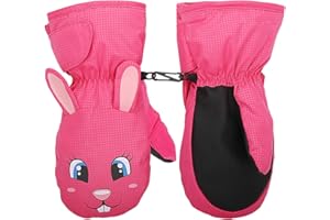 MoKo Guantes de Esquí para Niños, Guantes Impermeables de Térmicos Calientesa Prueba de Viento de Invierno para Clima Frío para Esquí, Ciclismo, Actividades al Aire Libre para 1-3 Años