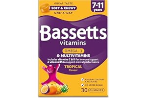 Bassetts Vitamins 7-11 Years Omega 3 Tropical Flavour Multivitamins 30 Gummies